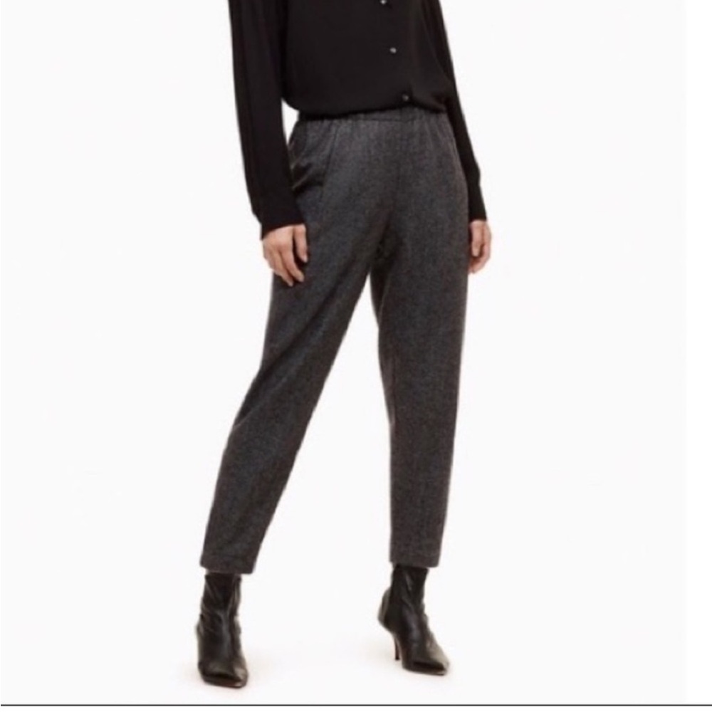 Aritzia Babaton Dexter Cashmere Blend Pant in Grey Sz Small